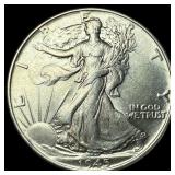 1945 Walking Liberty Half Dollar GEM BU