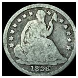 1838 Silver Half Dime No Drapery NICELY CIRCULATED