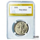 1935 Walking Liberty Half Dollar PGA MS65