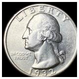 1932 Silver Washington Quarter CLOSELY  UNCIRCULA