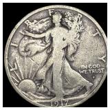1917-S Silver Walking Liberty Half Dollar  LIGHTL