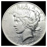 1927-D Peace Silver Dollar NEARLY  UNCIRCULATED