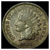 1863 Indian Head Cent CLOSELY UNCIRCULATED