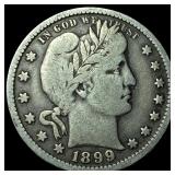 1899 Barber Silver Quarter LIGHTLY CIRCULATED