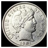 1901 Silver Barber Dime CLOSELY UNCIRCULATED