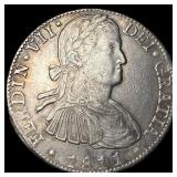 1811Mo HJ Mexico Silver 8 Reales NEARLY  UNCIRCUL