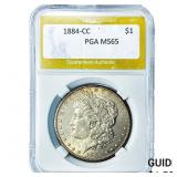 1884-CC Morgan Silver Dollar PGA MS65