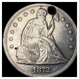 1872 Silver Seated Liberty Dollar HIGH GRADE