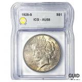 1928-S Silver Peace Dollar ICG AU58