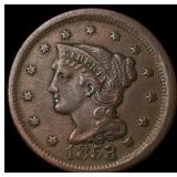 1853 Braided Hair Large Cent NEARLY  UNCIRCULATED