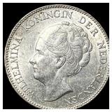 1938 Netherlands Silver 1 Gulden