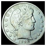 1893 Silver Barber Half Dollar CHOICE AU