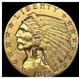 1915 Indian Head $2.5 Gold Quarter Eagle UNCIRCULA