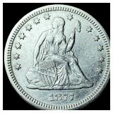 1877 Seated Liberty Quarter CHOICE AU