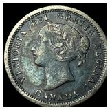 1870 Canada Silver 5 Cents NICELY CIRCULATED