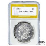 1883 Morgan Silver Dollar PGA MS64+ DMPL