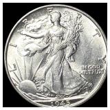 1945-S Silver Walking Liberty Half Dollar UNCIRCUL