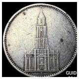 1935D German Silver 5 Mark