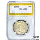 1949-S Franklin Half Dollar PGA MS66