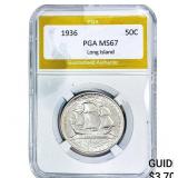 1936 Long Island Half Dollar PGA MS67