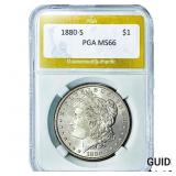 1880-S Morgan Silver Dollar PGA MS66