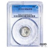 1942-S Mercury Silver Dime PCGS MS63 FSB