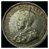 1917 Canada Silver 5 Cents CHOICE AU