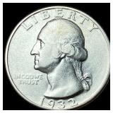 1932-D Silver Washington Quarter CHOICE AU