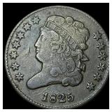 1825 Classic Head Half Cent CLOSELY UNCIRCULATED