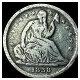 1838 Seated Liberty Half Dime LIGHTLY CIRCULATED