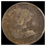 1911 Ceylon Silver 10 Cents