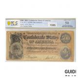1864 $500 Confed. States of America PCGS UNC 50