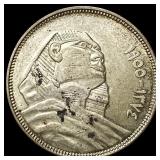 1955 Egypt Silver 10 Piastres