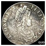1659D France Silver 1/12 Ecu