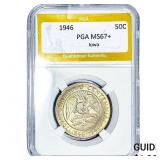 1946 Iowa Half Dollar PGA MS67+