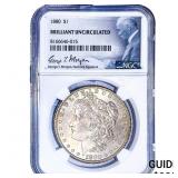1880 Morgan Silver Dollar NGC BU