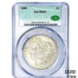 1889 Morgan Silver Dollar CAC MS63