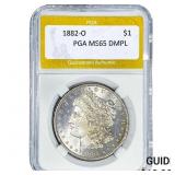 1882-O Morgan Silver Dollar PGA MS65 DMPL
