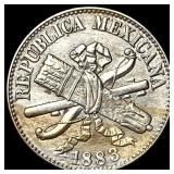 1883 Mexico Copper Nickel 1 Centavo