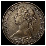 1868 Great Britain Bronze Farthing