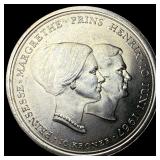 1967 Denmark Silver 10 Kroner 0.5247oz ASW
