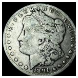1891-CC Silver Morgan Dollar LIGHTLY CIRCULATED