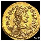 Roman Zeno 474-491 AD Gold Tremissis