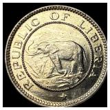 1941 Liberia Copper Nickel 1/2 Cent