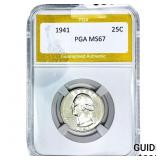 1941 Washington Silver Quarter PGA MS67