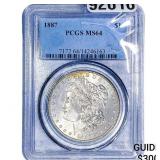 1887 Morgan Silver Dollar PCGS MS64