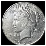 1928 Silver Peace Dollar CLOSELY UNCIRCULATED