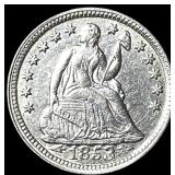 1853 Seated Liberty Silver Half Dime CLOSELY UNCIR