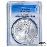 2018 Silver Eagle PCGS MS69