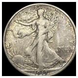 1918-S Silver Walking Liberty Half Dollar NEARLY U